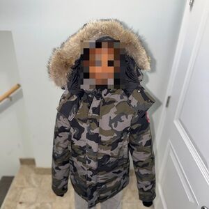 Canada Goose Camouflage Jacket with Fur Hood